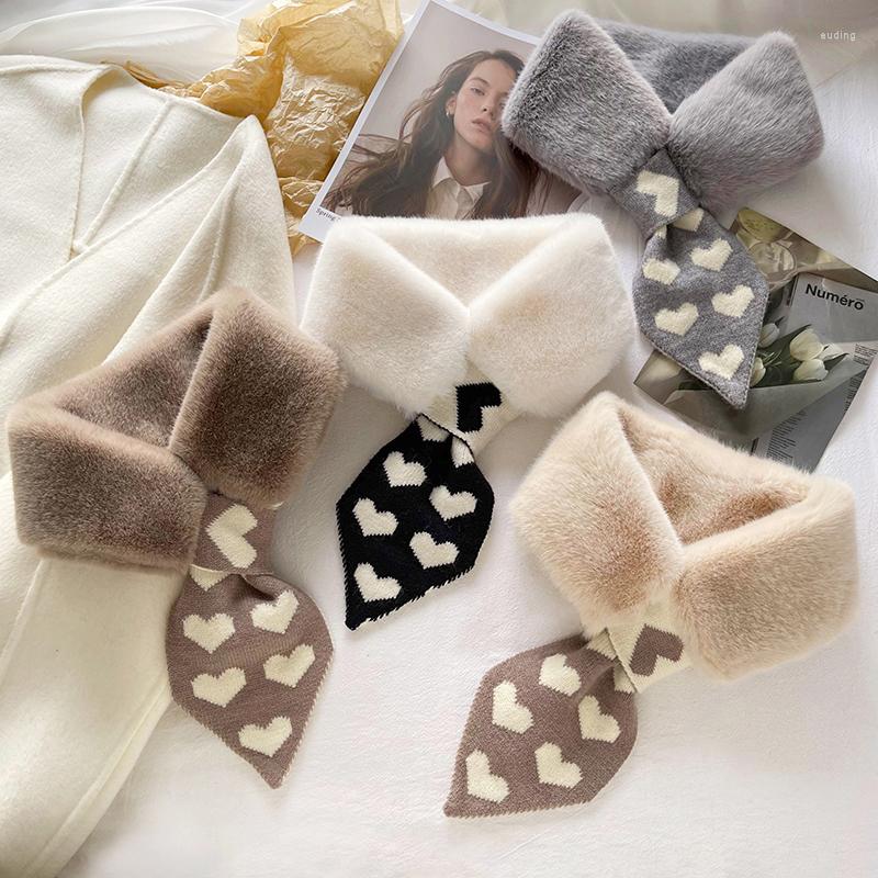 Scarves &Dolphin Korean Furry Bib Women Fashion Love Printed Woolen Faux Fur Imitation Cross Plush Warm Girls Winter Scarf
Scarves &Dolphin Korean Furry Bib Women Fashion Love Printed Woolen Faux Fur Imitation Cross Plush Warm Girls Winter Scarf