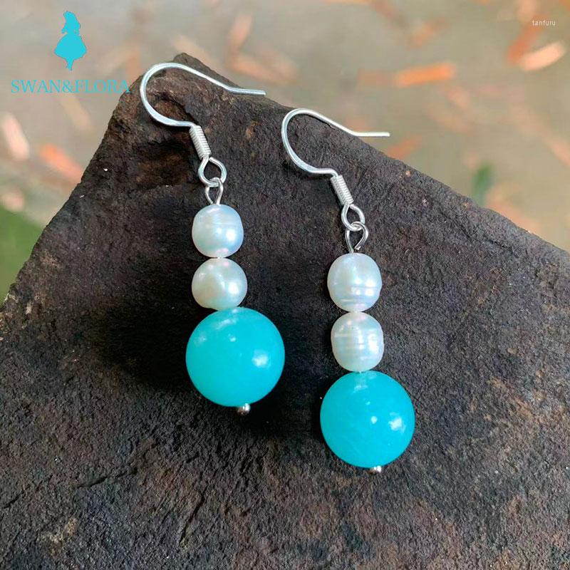 Dangle Earrings Natural Amazonite Silver 925 Original Gemstone Women High Quality Jewelry Design Handmade
Dangle Earrings Natural Amazonite Silver 925 Original Gemstone Women High Quality Jewelry Design Handmade