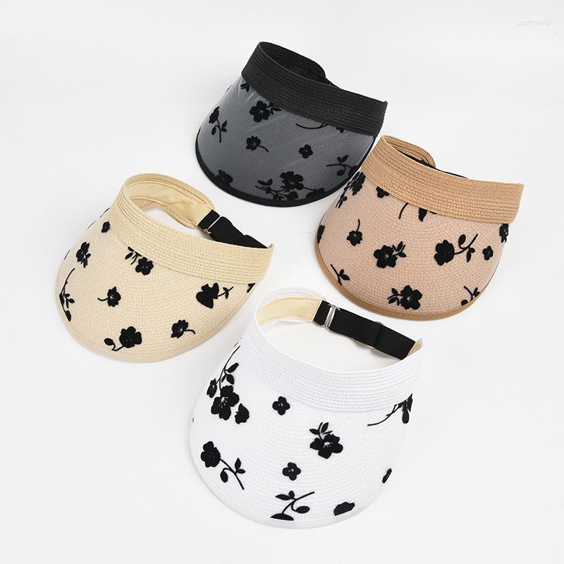 Wide Brim Hats Summer Hat For Women Straw Flower Embroidery Empty Top Peaked Cap Breathable Sun Visor Curved Beach Protection, Beige
Wide Brim Hats Summer Hat For Women Straw Flower Embroidery Empty Top Peaked Cap Breathable Sun Visor Curved Beach Protection, Beige