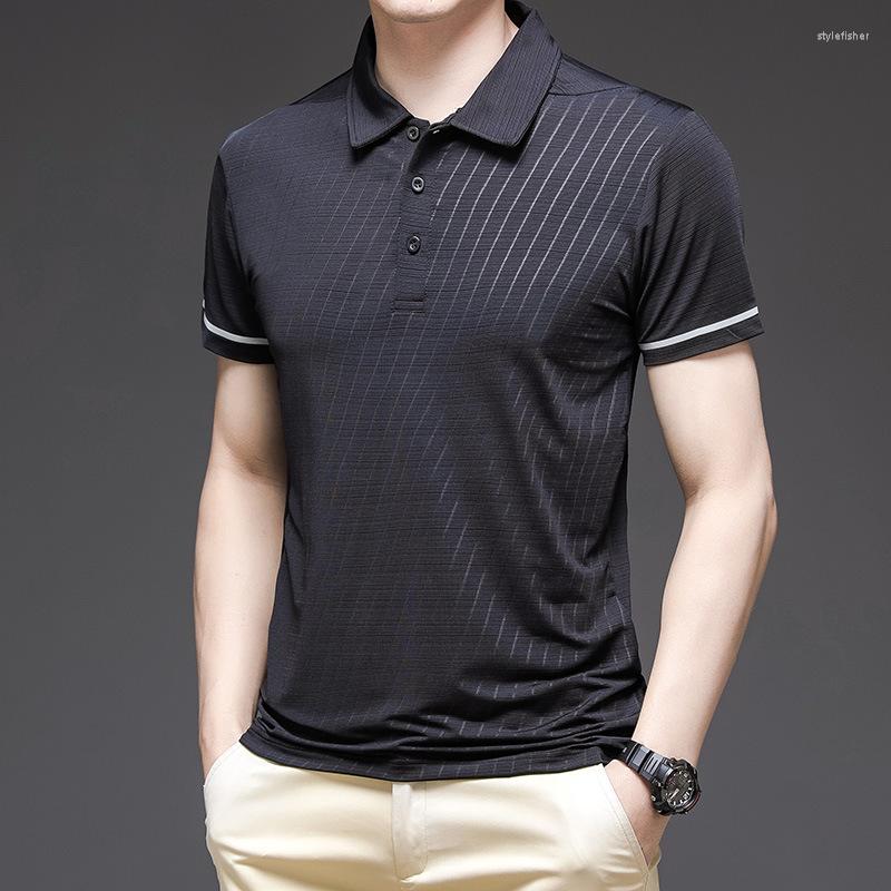 Men's Polos Ice Silk Short Sleeve T-shirt Polo Shirt Korean Style Trendy Lightweight Sports Fitness Summer Casual Top Clothes, Black
Men's Polos Ice Silk Short Sleeve T-shirt Polo Shirt Korean Style Trendy Lightweight Sports Fitness Summer Casual Top Clothes, Black