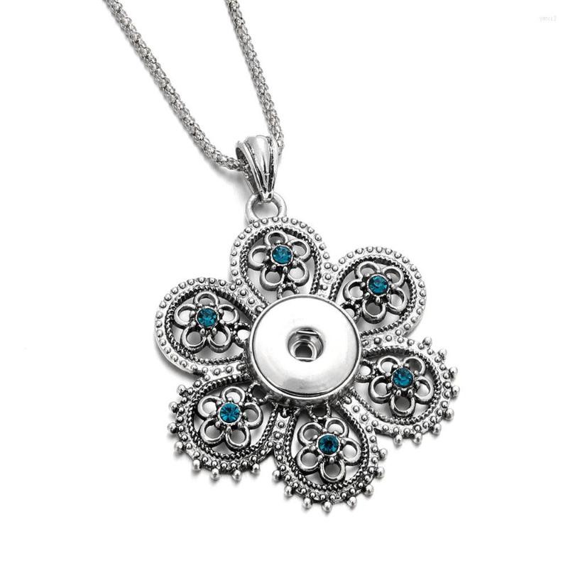 Pendant Necklaces Snap Jewelry Blue Crystal Hollow Flower & Pendants Vintage Necklace Fit 18mm Buttons For Women
Pendant Necklaces Snap Jewelry Blue Crystal Hollow Flower & Pendants Vintage Necklace Fit 18mm Buttons For Women