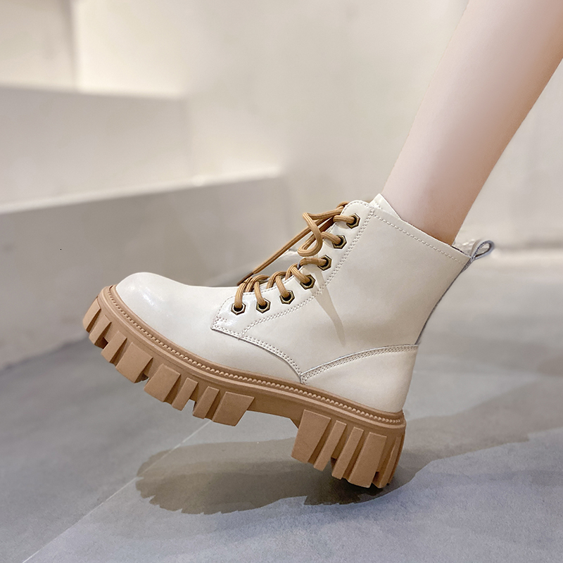 Boots Boots for Women Fashion Black Lace Up Platform Leather Booties Woman Spring Autumn Female Martin Ankle Boots Botas De Mujer 221114
Boots Boots for Women Fashion Black Lace Up Platform Leather Booties Woman Spring Autumn Female Martin Ankle Boots Botas De Mujer 221114