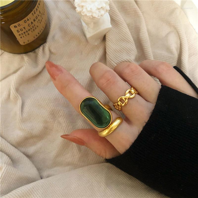 Cluster Rings 925 Sterling Silver Green Stone Gold Color Retro Distressed Opening Handmade Ring Fashion Fine Jewelry
Cluster Rings 925 Sterling Silver Green Stone Gold Color Retro Distressed Opening Handmade Ring Fashion Fine Jewelry