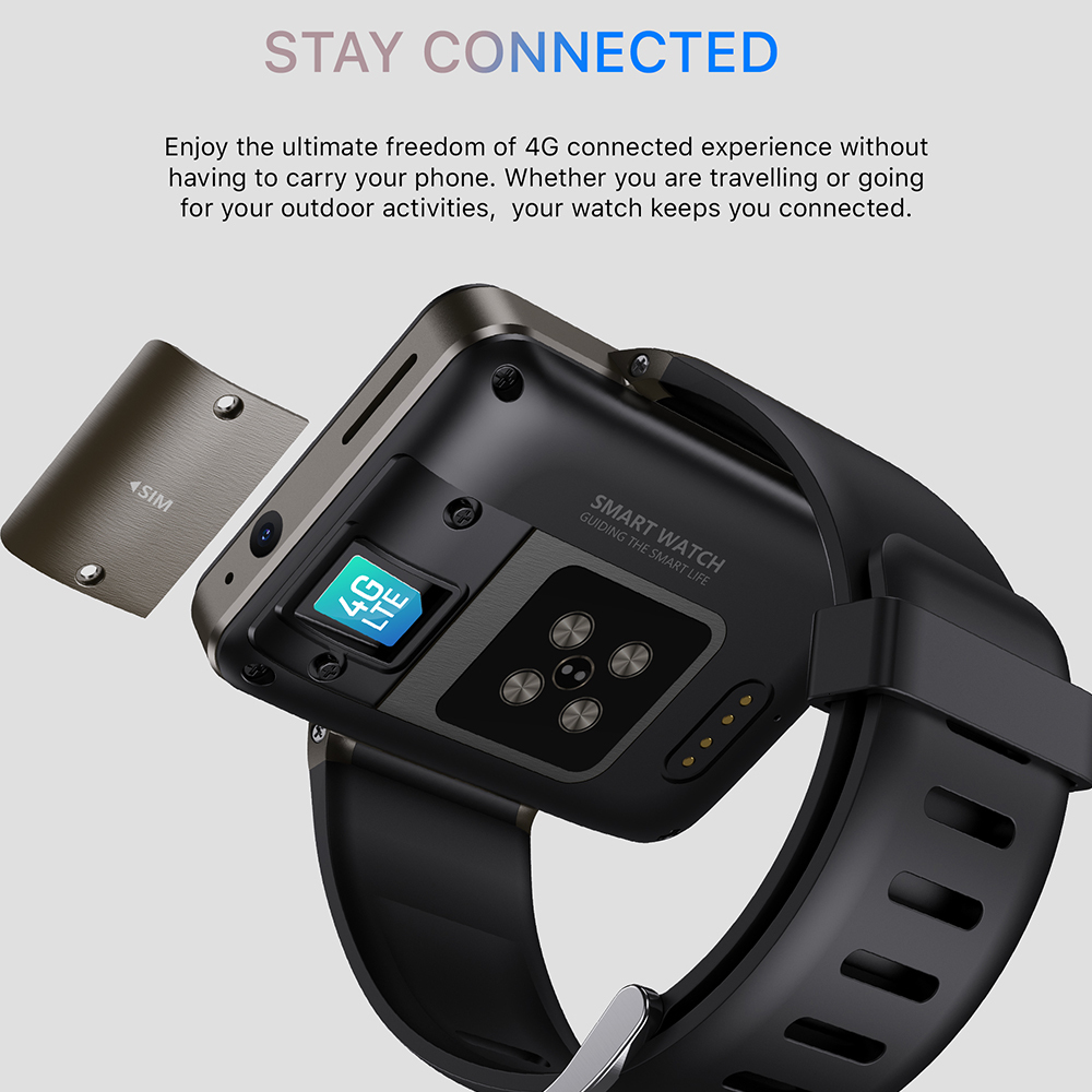 Smart Watches DM100 Watch Men 4G Android Dual Camera 2080 mAh Battery Wifi GPS Big Screen watch for 221114