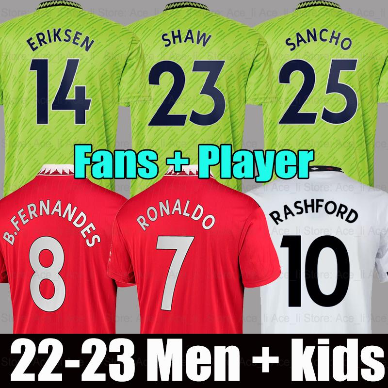 22/23 SANCHO soccer jersey UTD Fans Player version MAN BRUNO FERNANDES LINGARD POGBA RASHFORD 2022 2023 Home Away Third men football shirt training top 666, Green
22/23 SANCHO soccer jersey UTD Fans Player version MAN BRUNO FERNANDES LINGARD POGBA RASHFORD 2022 2023 Home Away Third men football shirt training top 666, Green