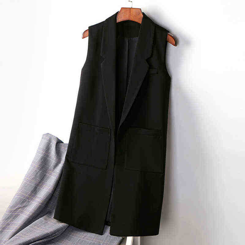Ftlzz Summer New Women Chiffon Lapels Solid Color Long Blazer Vest Jacket Lady Jacket Female Spring Loose Sleeveless Classic Vest J220727, Black
Ftlzz Summer New Women Chiffon Lapels Solid Color Long Blazer Vest Jacket Lady Jacket Female Spring Loose Sleeveless Classic Vest J220727, Black