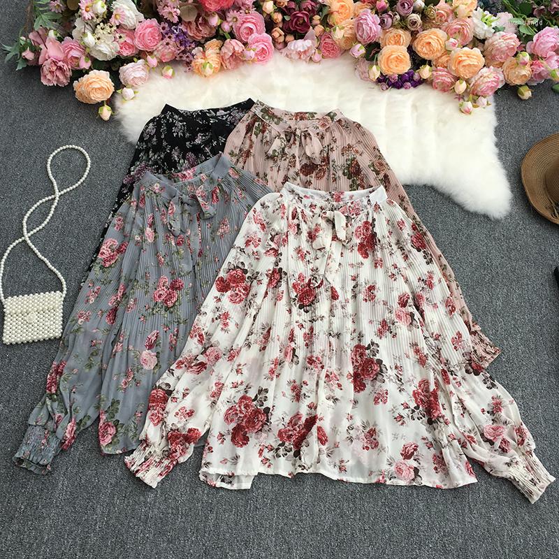 Women's Blouses Autumn Casual For Women Loose Lantern Long Sleeve Butterfly Stand Collar Woman Shirts Tops Floral Print Femme Blusas, Blue
Women's Blouses Autumn Casual For Women Loose Lantern Long Sleeve Butterfly Stand Collar Woman Shirts Tops Floral Print Femme Blusas, Blue