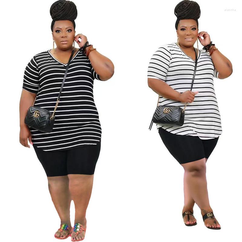 Women's Tracksuits Wholesale Plus Size Sets Women Two Piece Set Clothing Striped Casual Crop Top And Black Shorts Jogging Suits Dropshiping
Women's Tracksuits Wholesale Plus Size Sets Women Two Piece Set Clothing Striped Casual Crop Top And Black Shorts Jogging Suits Dropshiping