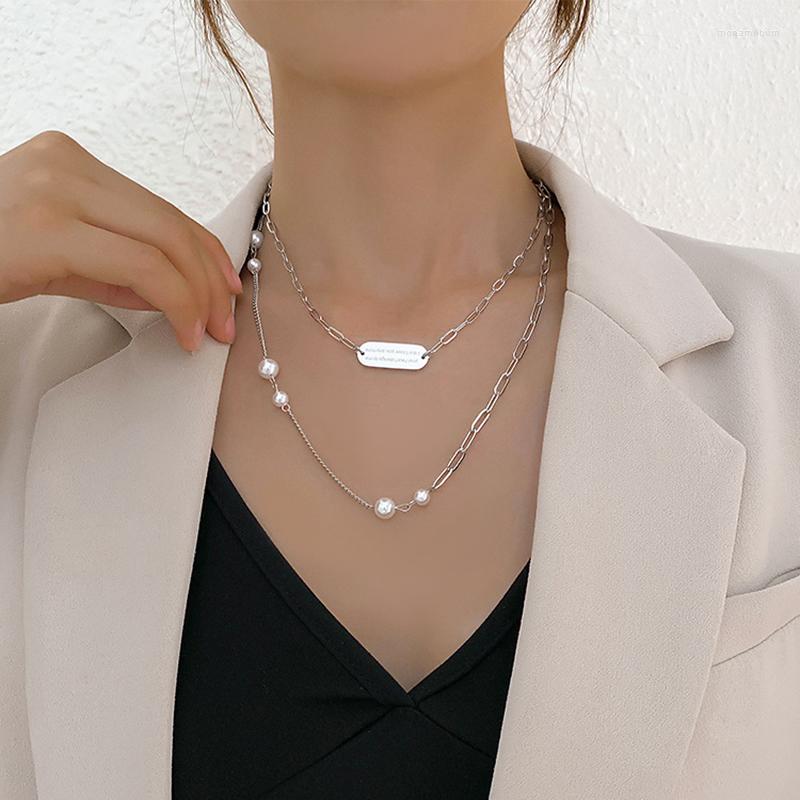 Chains 2022 Arrival Stainless Steel Women' Multi-layer Chain Necklace Silver Color Gold Plate Pearl Female Accessories
Chains 2022 Arrival Stainless Steel Women' Multi-layer Chain Necklace Silver Color Gold Plate Pearl Female Accessories