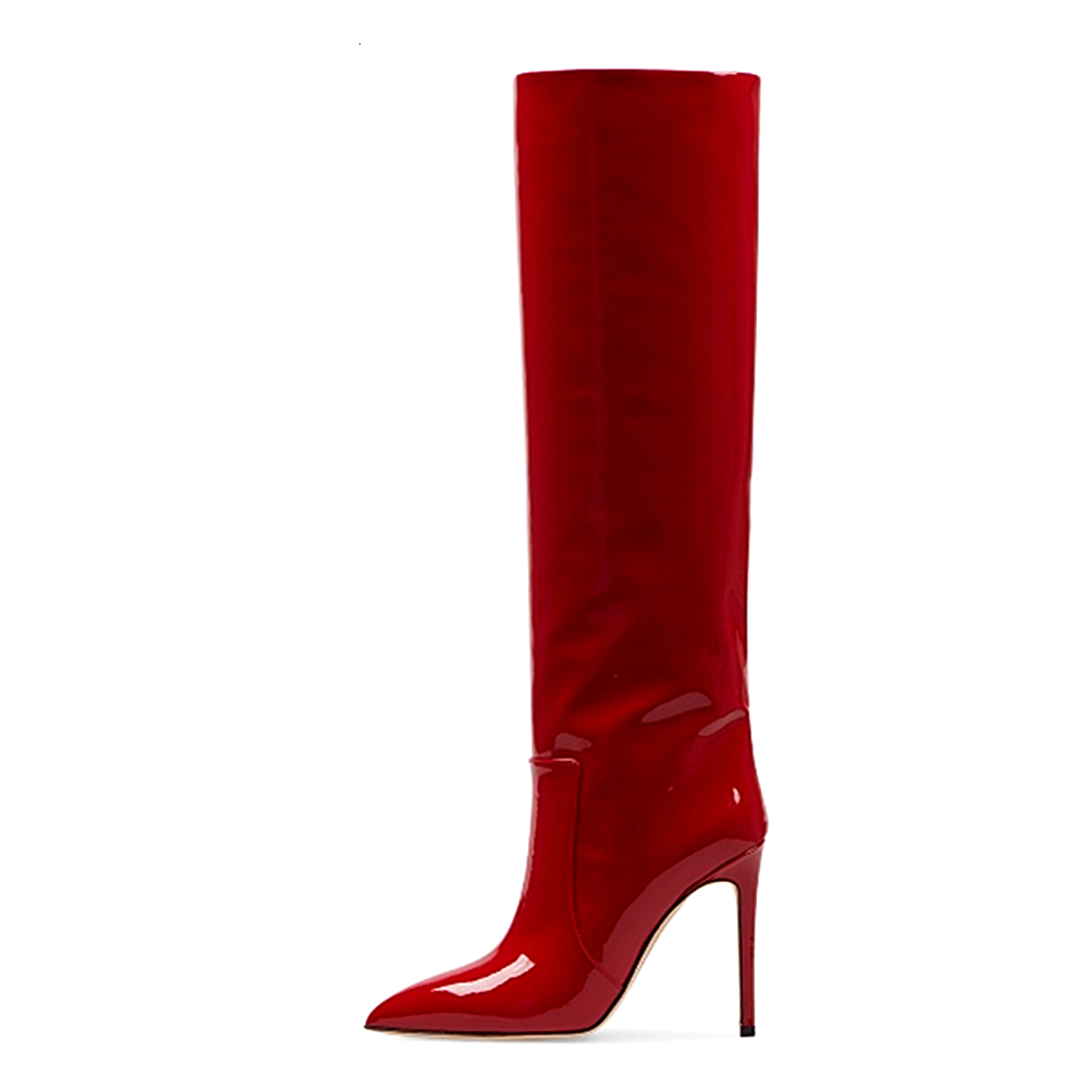 Boots Women SlipOn MidTube Shoes Stilettos Heels Pointed Toe Fashion Knee High Boots Ladies Mirror Boots 12cm Party Shoes Size 47 221114, Black
Boots Women SlipOn MidTube Shoes Stilettos Heels Pointed Toe Fashion Knee High Boots Ladies Mirror Boots 12cm Party Shoes Size 47 221114, Black
