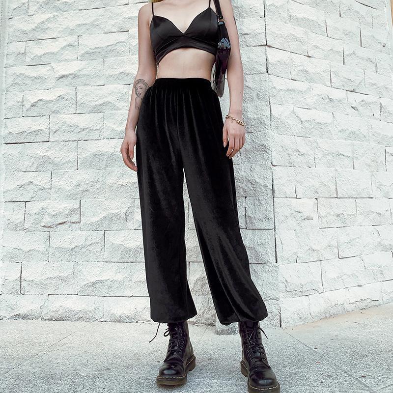 Women' Pants Autumn Winter Casual Velvet Baggy Women Black Solid Eyelet Lace Up Hip Hop Trousers High Waist Harem Women' & Capris
Women' Pants Autumn Winter Casual Velvet Baggy Women Black Solid Eyelet Lace Up Hip Hop Trousers High Waist Harem Women' & Capris
