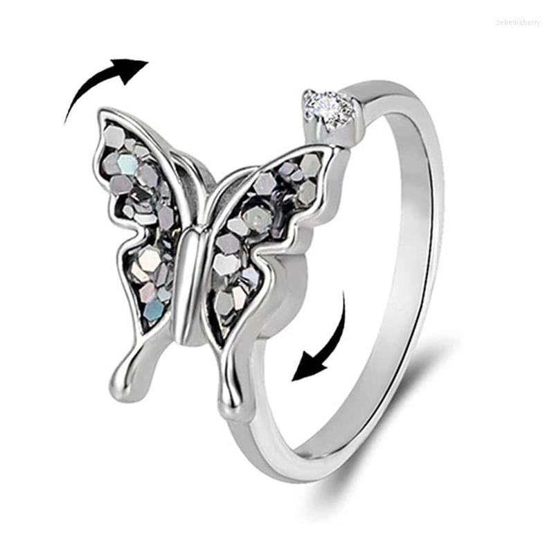 Wedding Rings Creative Butterfly Rotatable Anxiety Ring 2022 Adjustable Spinner For Women Accessories Jewelry Gift Bague Anti Stress
Wedding Rings Creative Butterfly Rotatable Anxiety Ring 2022 Adjustable Spinner For Women Accessories Jewelry Gift Bague Anti Stress