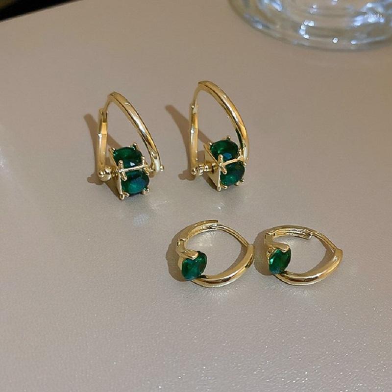 Hoop Earrings Lovelink Korean Elegant Round Green Crystal Set Women Vintage Gold Color Geometric Girls Daily Jewelry
Hoop Earrings Lovelink Korean Elegant Round Green Crystal Set Women Vintage Gold Color Geometric Girls Daily Jewelry