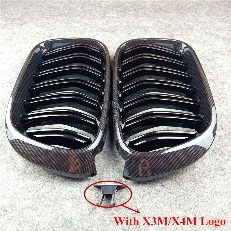 Pair Mesh Grilles For BMW X3 X4 F25 F26 Dual Line Glossy Black Kidney Grille Front Bumper Grill 2014-2016 Left and Right
Pair Mesh Grilles For BMW X3 X4 F25 F26 Dual Line Glossy Black Kidney Grille Front Bumper Grill 2014-2016 Left and Right