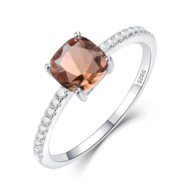 Diaspore Gemstone Rings for Women Girls Solid Sterling Sier Wedding Engagement Topaz Emerald Sapphire Ring