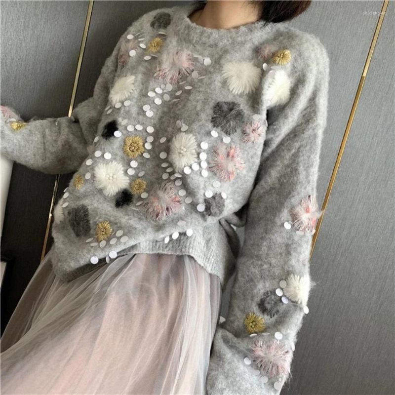Women' Sweaters 2022 Autumn Winter Thick Sweater Women Knitted Floral Pullover Long Sleeve O-neck Loose Soft Warm Jumper Tops R103, Light grey
Women' Sweaters 2022 Autumn Winter Thick Sweater Women Knitted Floral Pullover Long Sleeve O-neck Loose Soft Warm Jumper Tops R103, Light grey