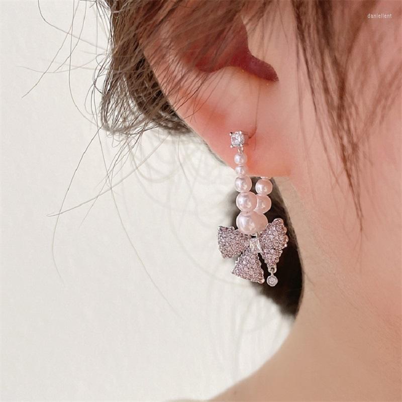 Hoop Earrings Lovelink Elegant Silver Color Irregular Bow Zircon Tassel Women Metal Pearl Girls Party Fine Jewelry
Hoop Earrings Lovelink Elegant Silver Color Irregular Bow Zircon Tassel Women Metal Pearl Girls Party Fine Jewelry