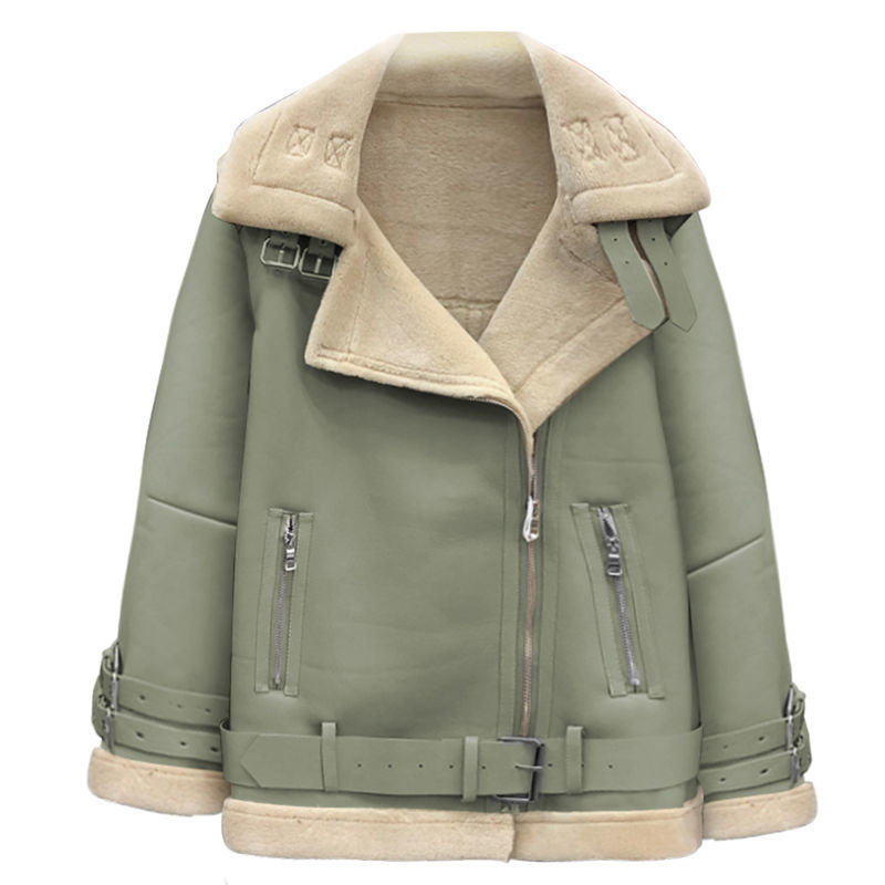 21 Women' Fur Women Winter Lamb Wool Coat 2022 Plus Velvet Thick Leather Jacket Motorcycle Suit Warm
21 Women' Fur Women Winter Lamb Wool Coat 2022 Plus Velvet Thick Leather Jacket Motorcycle Suit Warm