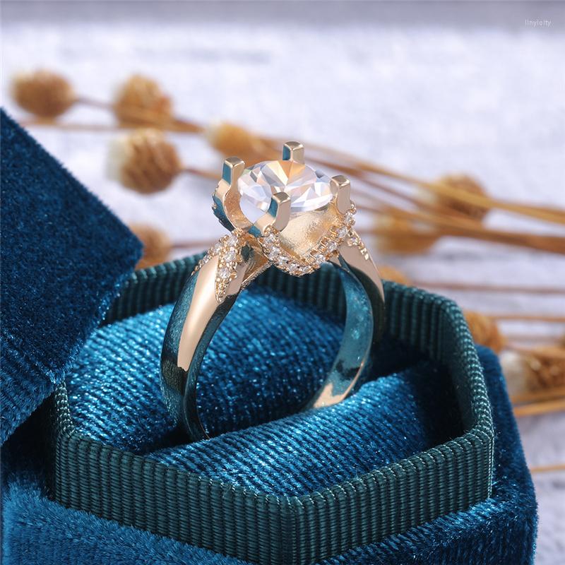 Wedding Rings YOUHAOCC Fashion Creative Ladies Ring Round Zircon Silver Plated Classic Style Jewelry Diamond
Wedding Rings YOUHAOCC Fashion Creative Ladies Ring Round Zircon Silver Plated Classic Style Jewelry Diamond