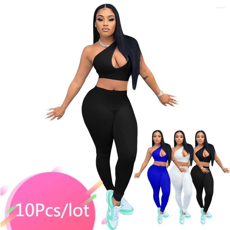 Women' Two Piece Pants Bulk Item Wholesale Lots Casual Fitness Outfits Women Sleeveless One Shoulder Crop Tops Skinny Legging Sets, Black
Women' Two Piece Pants Bulk Item Wholesale Lots Casual Fitness Outfits Women Sleeveless One Shoulder Crop Tops Skinny Legging Sets, Black