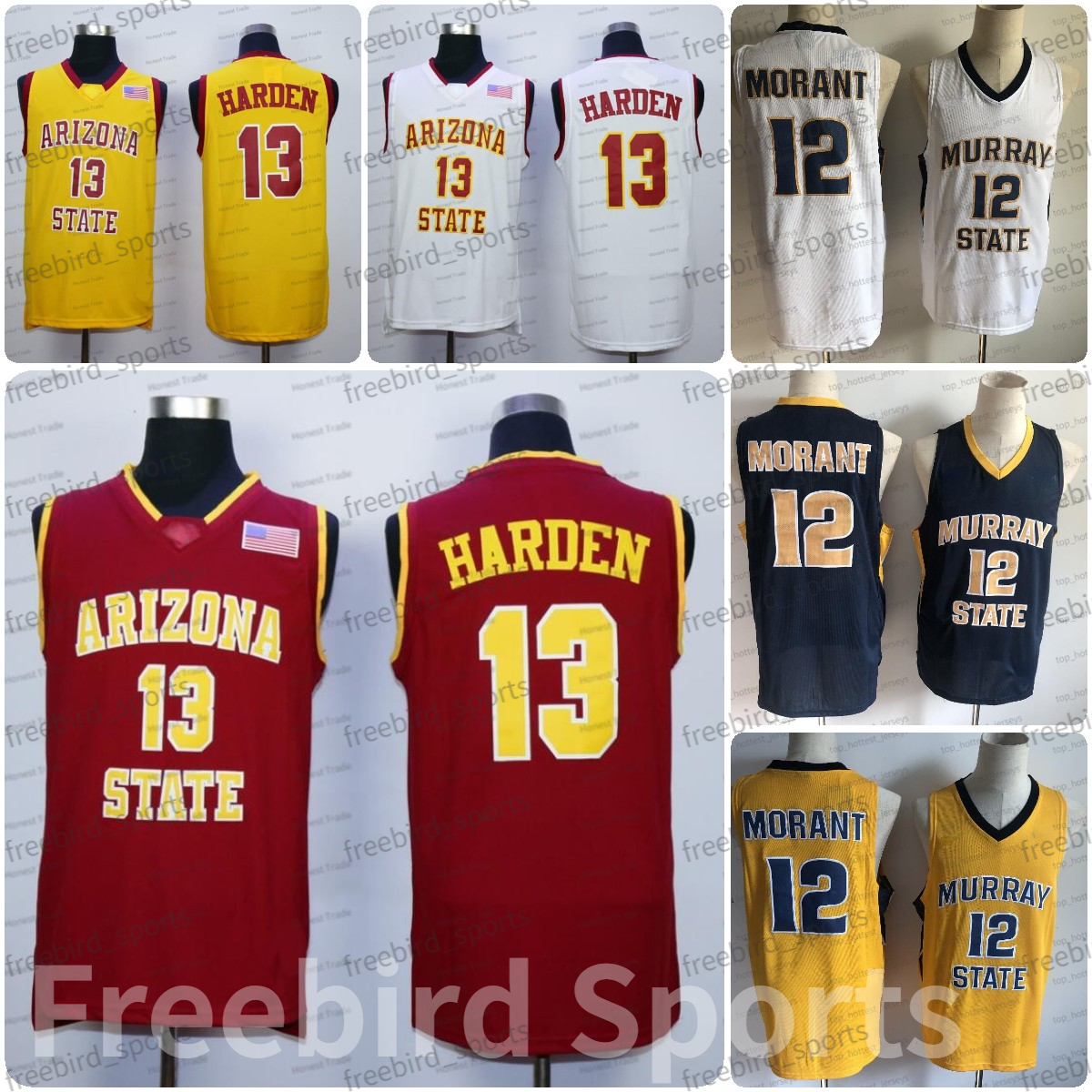 12 JA MORANT Basketball Jersey 13 James Harden Yellow White Arizona State Murray State Red College Mens Jerseys Stitched, Men jersey
12 JA MORANT Basketball Jersey 13 James Harden Yellow White Arizona State Murray State Red College Mens Jerseys Stitched, Men jersey