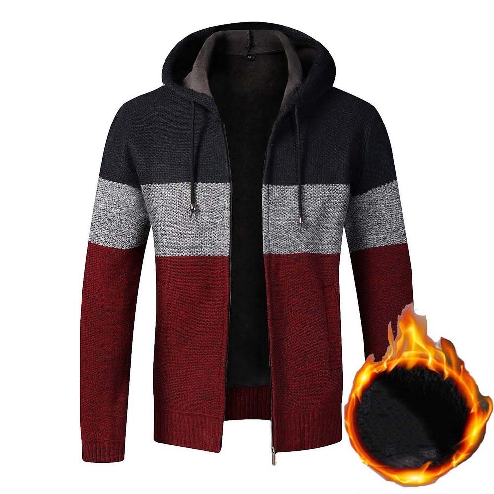 Men's Sweaters FALIZA Knitted Cardigan Mens Sweater Coat Down Thickened Warm Zipper Winter Hooded Jumpers Male Striped Jackets Casual Knitwear 221114, Blue
Men's Sweaters FALIZA Knitted Cardigan Mens Sweater Coat Down Thickened Warm Zipper Winter Hooded Jumpers Male Striped Jackets Casual Knitwear 221114, Blue