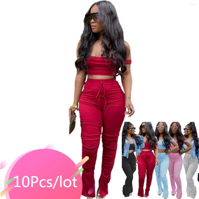 Women' Two Piece Pants Bulk Item Wholesale Lots Casual Sets Outfits Women Off Shoulder Crop Tops Drawstring Stacked Summer Matching Set, Black
Women' Two Piece Pants Bulk Item Wholesale Lots Casual Sets Outfits Women Off Shoulder Crop Tops Drawstring Stacked Summer Matching Set, Black
