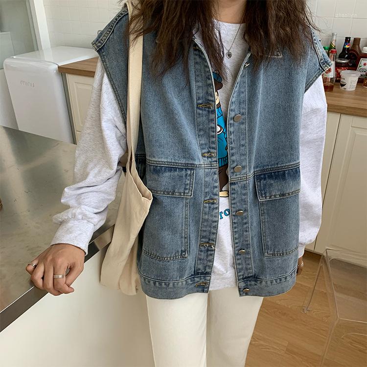 Women's Vests Waistcoats Women Denim Jacket 2022 Spring Loose Vintage Basic Streetwear Woman Korean Style Sleeveless Coat Harajuku Cargo, Black
Women's Vests Waistcoats Women Denim Jacket 2022 Spring Loose Vintage Basic Streetwear Woman Korean Style Sleeveless Coat Harajuku Cargo, Black