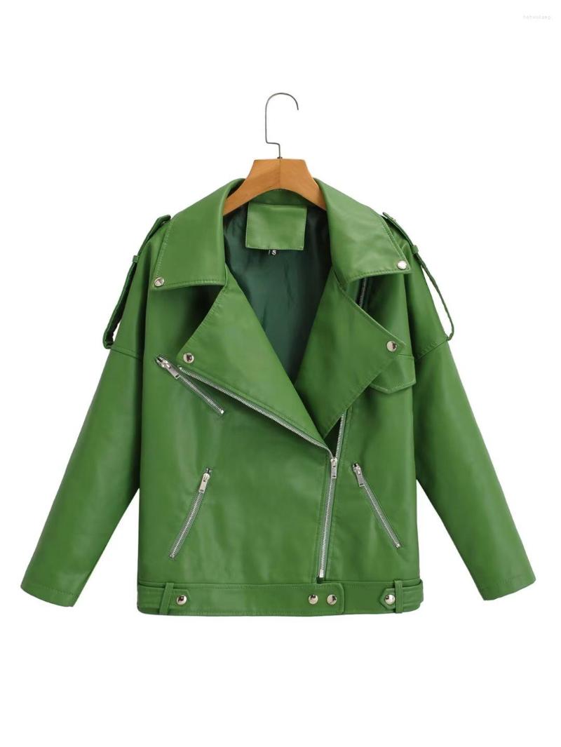 Women' Leather Women Loose Pu Jacket Black Soft Faux Street Moto Biker Coat Lady Casual Outerwear Green, W2005 black
Women' Leather Women Loose Pu Jacket Black Soft Faux Street Moto Biker Coat Lady Casual Outerwear Green, W2005 black