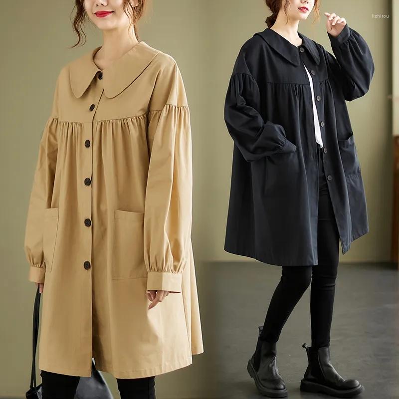 Women's Trench Coats Women Coat Polyester Turndown Collar Long Sleeve Solid Color Loose 2022 Autumn Winter Pocket Simple Outerwear, Black
Women's Trench Coats Women Coat Polyester Turndown Collar Long Sleeve Solid Color Loose 2022 Autumn Winter Pocket Simple Outerwear, Black