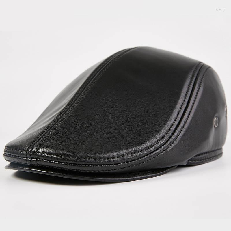 Berets Sheepskin Genuine Leather Sboy Cap Middle Aged And Old Man Vintage Flat Ear Protection Autumn Winter Beret Hat, Black
Berets Sheepskin Genuine Leather Sboy Cap Middle Aged And Old Man Vintage Flat Ear Protection Autumn Winter Beret Hat, Black