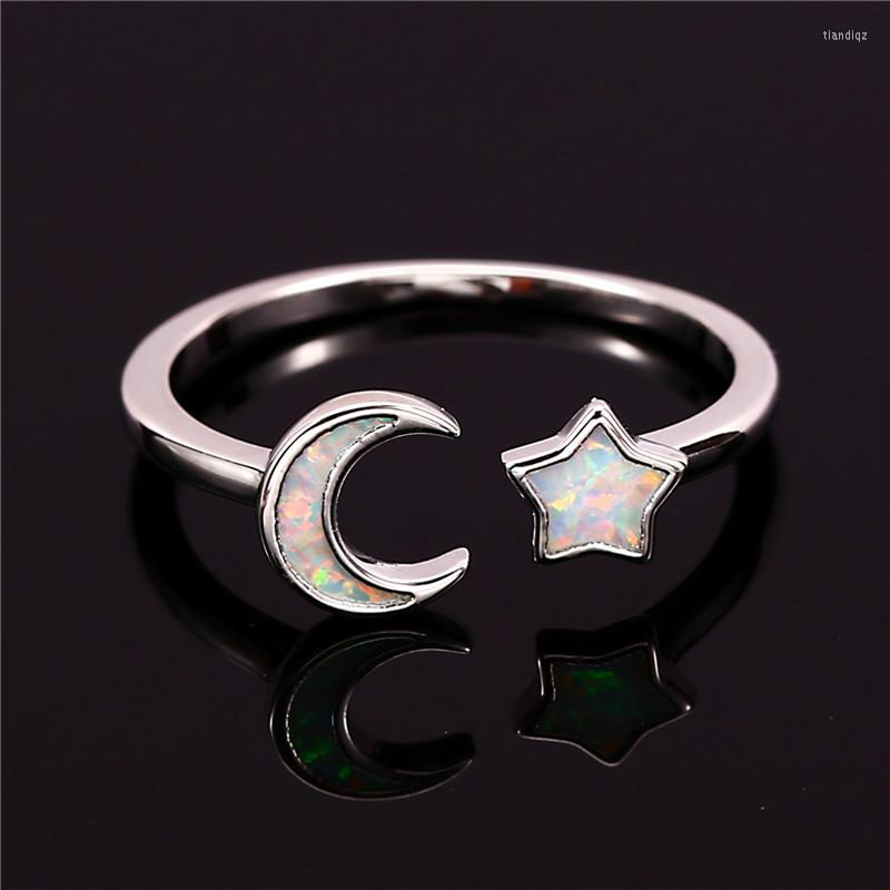 Wedding Rings Luxury Female Blue White Fire Opal Stone Ring Silver Color Thin Adjustable Charm Crystal Moon Star For Women
Wedding Rings Luxury Female Blue White Fire Opal Stone Ring Silver Color Thin Adjustable Charm Crystal Moon Star For Women