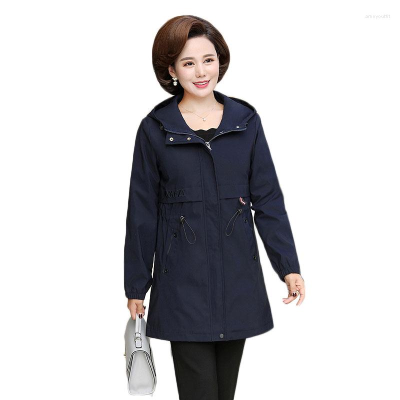 Women's Trench Coats 2022 Middle-aged Women Coat Spring Autumn Casual Zipper Hooded Windbreaker 5XL Ladies Slim Outerwear Lining Y422, Bluegary
Women's Trench Coats 2022 Middle-aged Women Coat Spring Autumn Casual Zipper Hooded Windbreaker 5XL Ladies Slim Outerwear Lining Y422, Bluegary