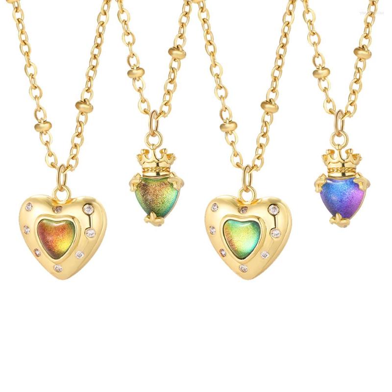 Pendant Necklaces Cute Gradient Heart Necklace For Women Jewelry Gold Color Stainless Steel Chain Fashion Gift Pave CZ
Pendant Necklaces Cute Gradient Heart Necklace For Women Jewelry Gold Color Stainless Steel Chain Fashion Gift Pave CZ