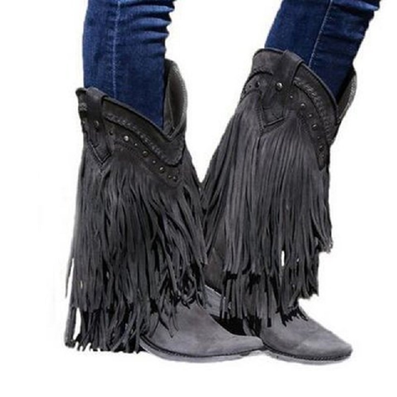Boots Boots For Women Casual Retro Fringe Tassel Chunky Heel MidCalf Boots Fashion Autumn Winter Shoes Large Size Botas Femininas 221114, Yellow
Boots Boots For Women Casual Retro Fringe Tassel Chunky Heel MidCalf Boots Fashion Autumn Winter Shoes Large Size Botas Femininas 221114, Yellow