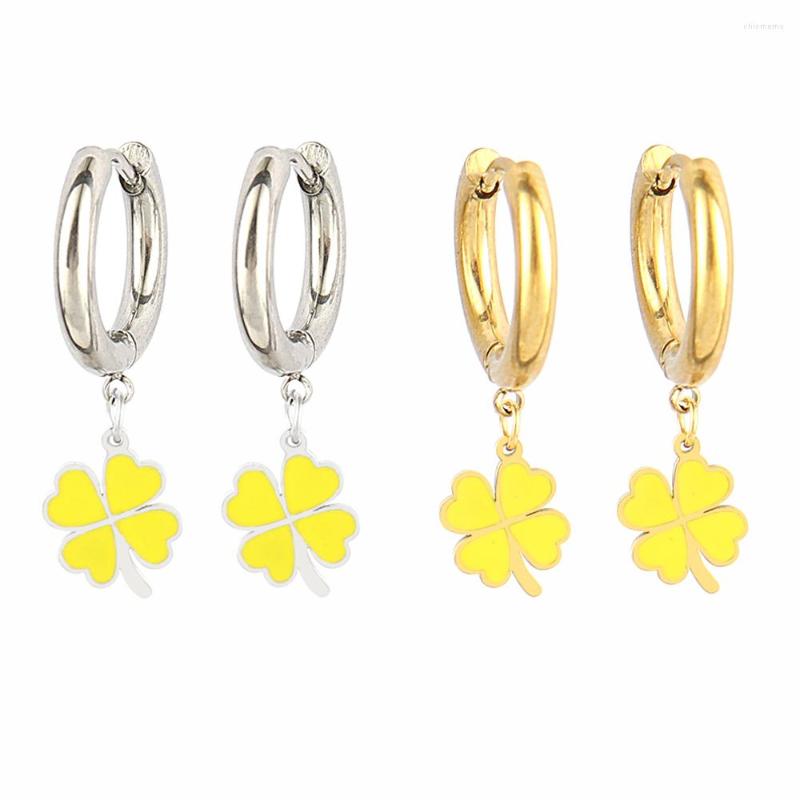 Hoop Earrings Color Stainless Steel Earring Clover Charms Enamel Epoxy Flower Pendant For Women Jewelry
Hoop Earrings Color Stainless Steel Earring Clover Charms Enamel Epoxy Flower Pendant For Women Jewelry
