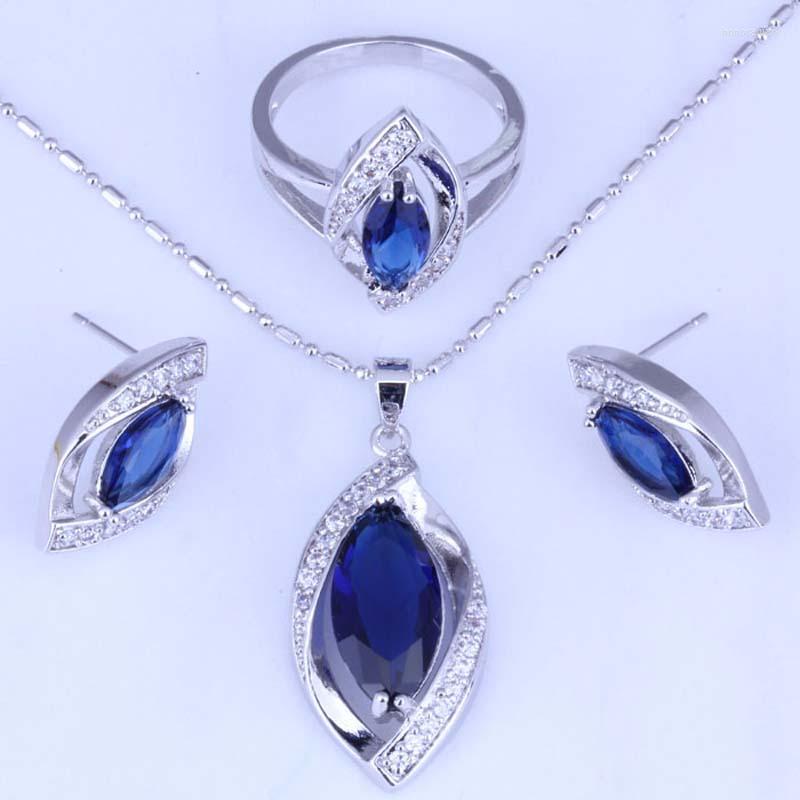 Necklace Earrings Set Top Quality Fondness Blue Crystal & Cubic Zirconia Stud Earrings/Pendant Necklace/Ring Silver Color H0243, Picture shown
Necklace Earrings Set Top Quality Fondness Blue Crystal & Cubic Zirconia Stud Earrings/Pendant Necklace/Ring Silver Color H0243, Picture shown
