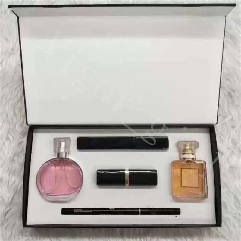 5 in1 Perfume Cosmetics Set Holiday Gift Collection Waterproof Mascara Eyeliner Cosmetic Matte Lipstick Make Up parfum Kit
5 in1 Perfume Cosmetics Set Holiday Gift Collection Waterproof Mascara Eyeliner Cosmetic Matte Lipstick Make Up parfum Kit