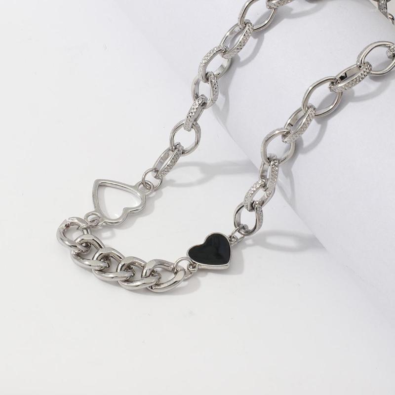 Chains Lifefontier Cute Black Heart Pendant Choker Necklace Punk Enamel Gold Silver Color Link Necklaces For Women Jewelry
Chains Lifefontier Cute Black Heart Pendant Choker Necklace Punk Enamel Gold Silver Color Link Necklaces For Women Jewelry