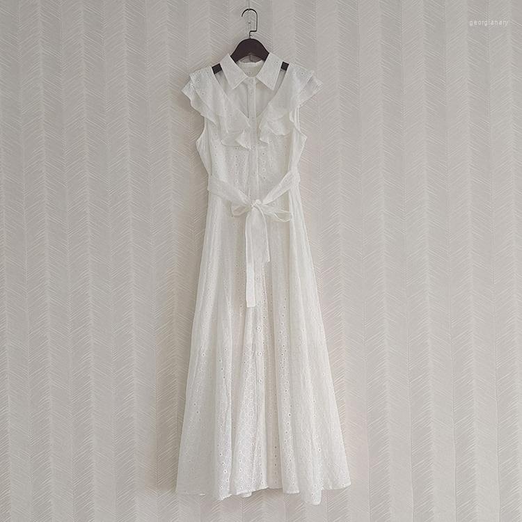 Party Dresses Summer White Color Hollow Out Women Dress Floral Embroidery Ruffles Patchwork Ladies Long Clothes
Party Dresses Summer White Color Hollow Out Women Dress Floral Embroidery Ruffles Patchwork Ladies Long Clothes