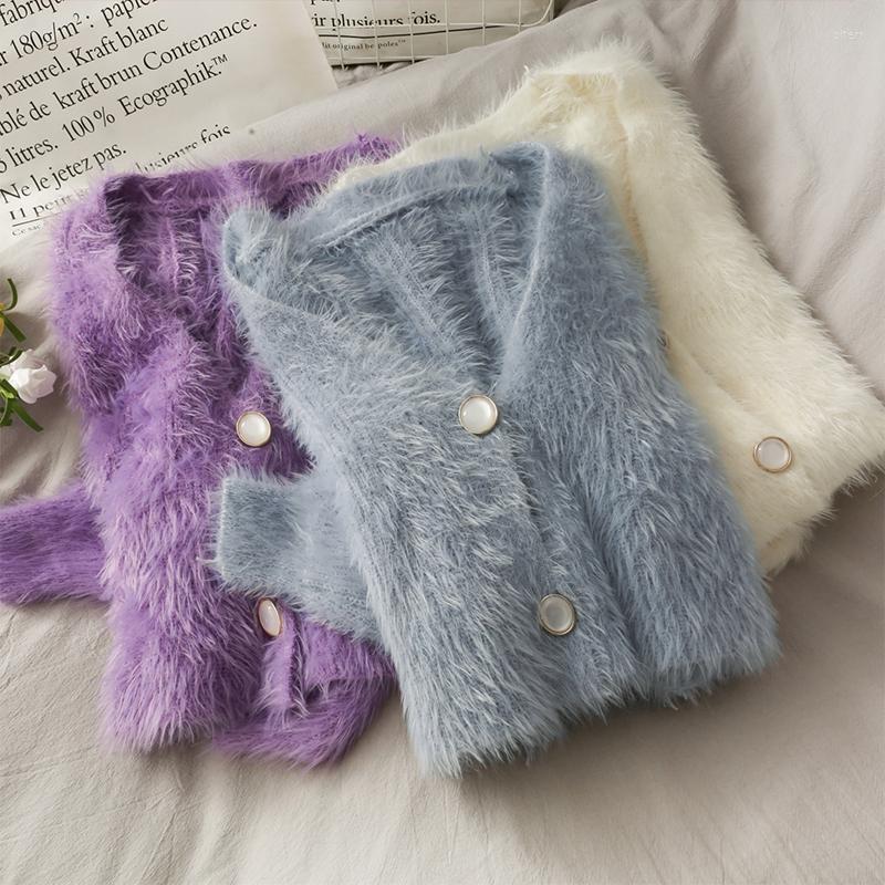 Women's Knits V Two Buttons Mohair Cropped Cardigan Autumn Korean 2022 Fuzzy Solid Wild Outwear Sweaters Fur Jacket, Black
Women's Knits V Two Buttons Mohair Cropped Cardigan Autumn Korean 2022 Fuzzy Solid Wild Outwear Sweaters Fur Jacket, Black