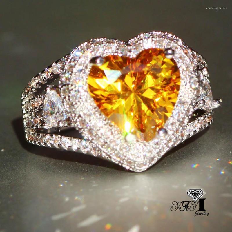 Cluster Rings YaYI Jewelry Fashion Princess Cut 11 11mm Yellow Heart ALL Cubic Zirconia Silver Color Engagement Wedding Party Lovers
Cluster Rings YaYI Jewelry Fashion Princess Cut 11 11mm Yellow Heart ALL Cubic Zirconia Silver Color Engagement Wedding Party Lovers