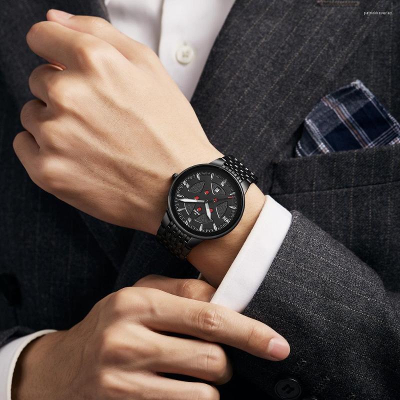 Wristwatches Swish Relogio Masculino Black PVD Coated Quartz Watch Men Luminous Hand Two Tone Gold Steel Band Calendar Top, Silver-black
Wristwatches Swish Relogio Masculino Black PVD Coated Quartz Watch Men Luminous Hand Two Tone Gold Steel Band Calendar Top, Silver-black