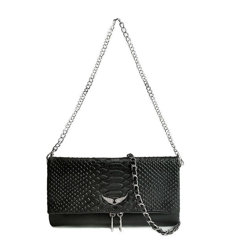 France ZV2022 New Women's Bag Crocodile Diamond Wing Bag One Shoulder Crossbody Golden Classic Chain Versatile, Black
France ZV2022 New Women's Bag Crocodile Diamond Wing Bag One Shoulder Crossbody Golden Classic Chain Versatile, Black
