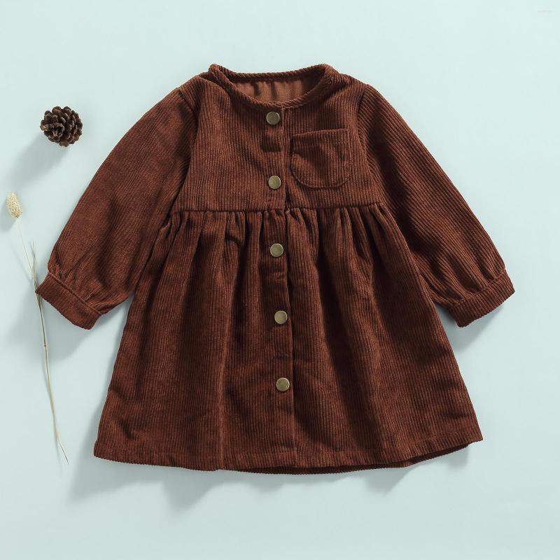 Girl Dresses Toddler Baby Casual Long Sleeve Dress Fashion Solid Single-breasted A-line Children Kids Outwear Clothes, Auburn
Girl Dresses Toddler Baby Casual Long Sleeve Dress Fashion Solid Single-breasted A-line Children Kids Outwear Clothes, Auburn