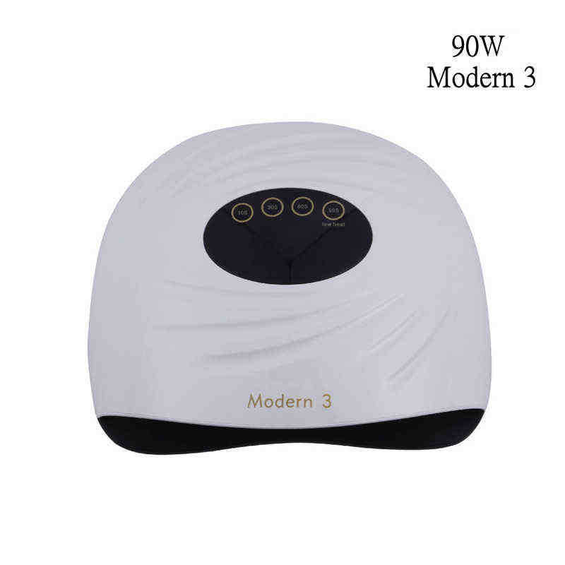 Nxy 90w Uv Lamp Led Nail Dryer with Built-in Cooling Fan 45pcs Leds for All Gel Polish Auto Sensor Lcd Display Modern 2/3 220624