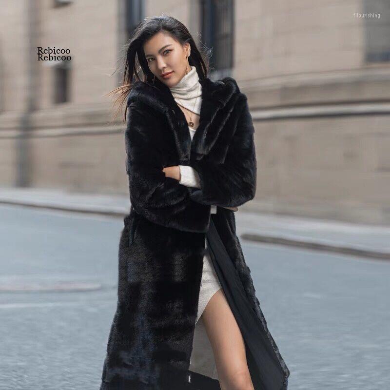 Women' Trench Coats Korean Long Faux Fur Hooded Coat Women Winter Warm Sleeve Black Mink Outwear Fashion
Women' Trench Coats Korean Long Faux Fur Hooded Coat Women Winter Warm Sleeve Black Mink Outwear Fashion