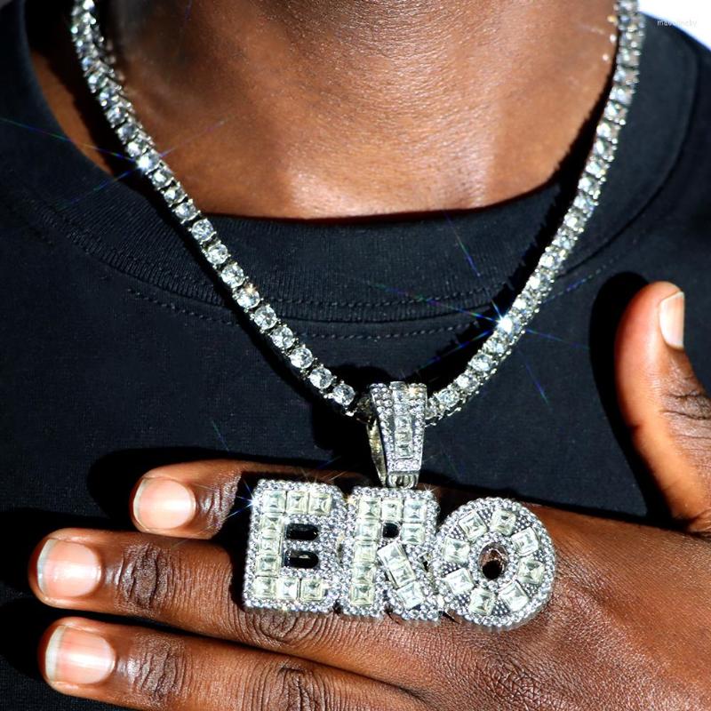 Chains Men Hip Hop Bling Full Rhinestone BRO Letter Pendant Necklace 5MM Iced Out Paved Crystal Tennis Chain Rapper Jewelry
Chains Men Hip Hop Bling Full Rhinestone BRO Letter Pendant Necklace 5MM Iced Out Paved Crystal Tennis Chain Rapper Jewelry