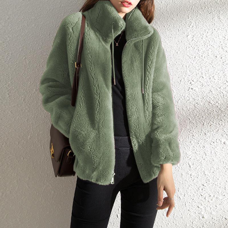 Women' Fur Anbenser Autumn Women Faux Coat Harajuku Fashion Solid Green Cropped Jacket Furry Winter High Street Thick Ladies, Khaki
Women' Fur Anbenser Autumn Women Faux Coat Harajuku Fashion Solid Green Cropped Jacket Furry Winter High Street Thick Ladies, Khaki