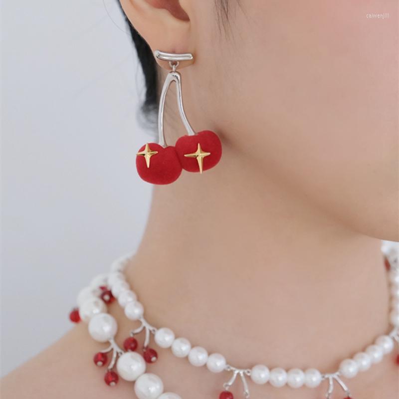 Dangle Earrings MENGJIQIAO Korean Winter Sweet Velvet Red Cherry Drop For Women Girls Trendy Metal Star Pendientes Wedding Jewelry
Dangle Earrings MENGJIQIAO Korean Winter Sweet Velvet Red Cherry Drop For Women Girls Trendy Metal Star Pendientes Wedding Jewelry
